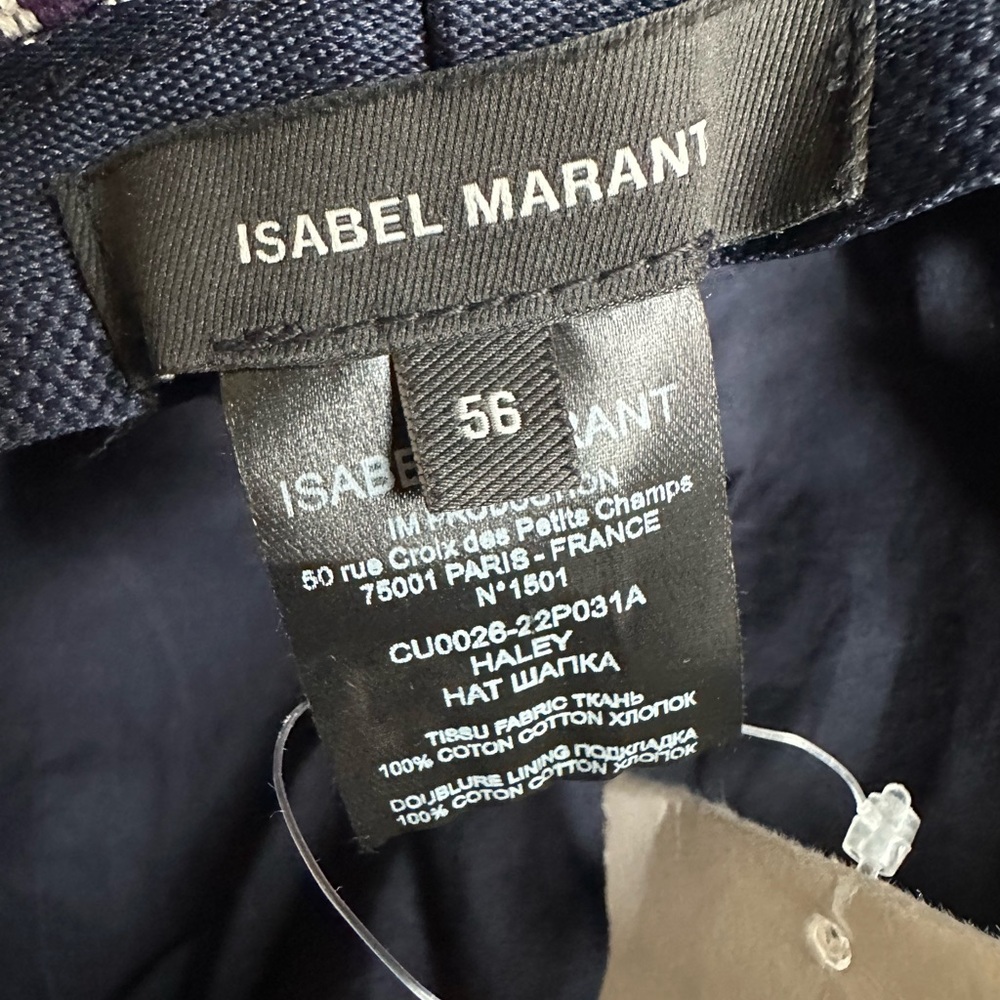 Isabel Marant Purple, Teal & White Striped Bucket Hat - Picture 5 of 8